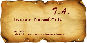 Trasser Annamária névjegykártya